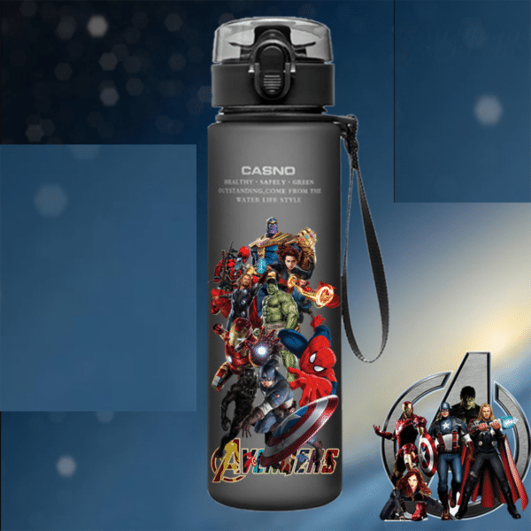 בקבוק מים של ספיידרמןאיש ברזל קפטן אמריקה