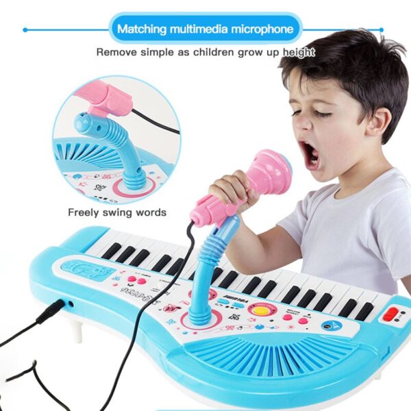 מקלדת פסנתר לילדים עם מיקרופון