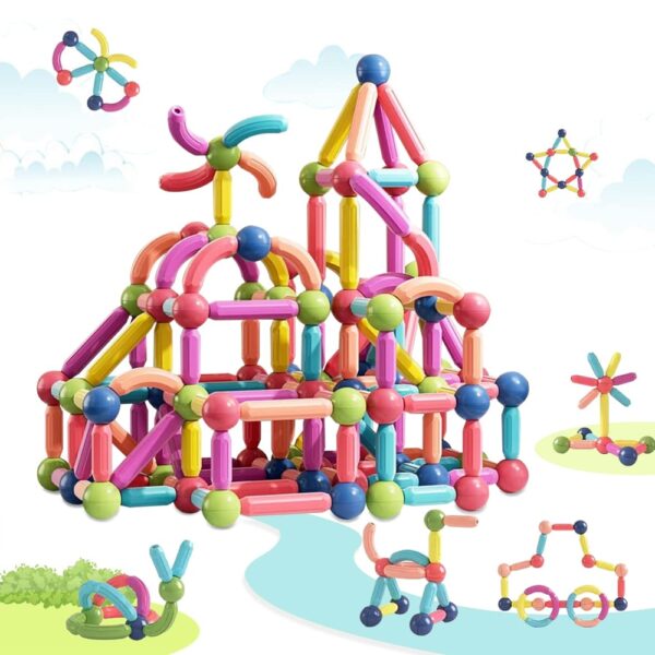 שחררו יצירתיות עם קוביות בנייה מגנטיות - צעצוע חינוכי מונטסורי לילדים