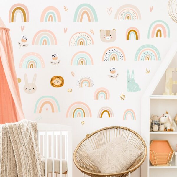 תוסיפו צבע וסטייל לחדרי הילדים והפעוטות שלכם עם מדבקות הקיר המדליקות האלו בסגנון בוהו! המדבקות מגיעות במגוון עיצובים וצבעים ומתאימות לחדרי הילדים והפעוטות בכל הגילאים.