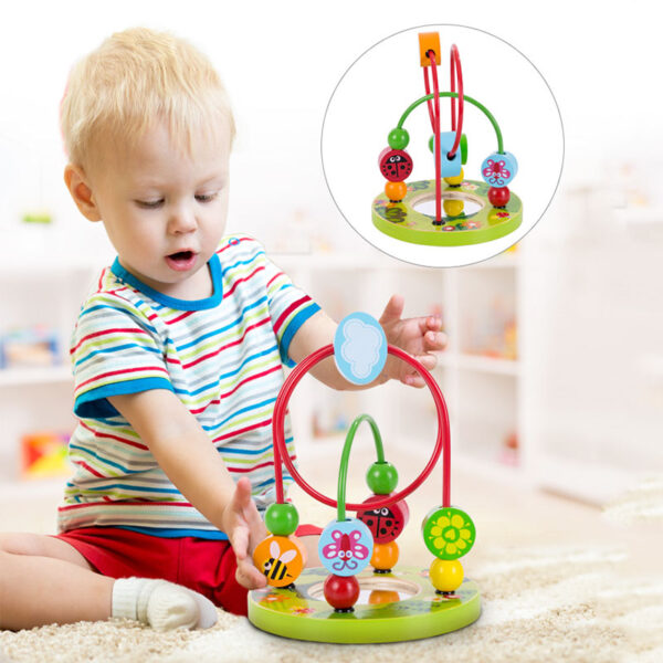 מונטסורי תינוק צעצועי עץ רכבת הרים חרוז מבוך לפעוטות למידה מוקדמת פאזל חינוכי מתמטיקה צעצוע לילדים 1 2 3 שנים