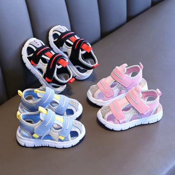 קיץ תינוק סנדלי בנות בני רך תחתון בד ילדי נעלי אופנה ילדים קטנים חוף סנדלי נעליים פעוטה